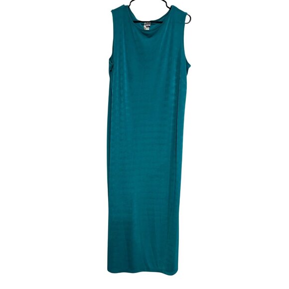 JM Collection Sleeveless Teal Maxi Dress Sz 1X - Picture 1 of 8